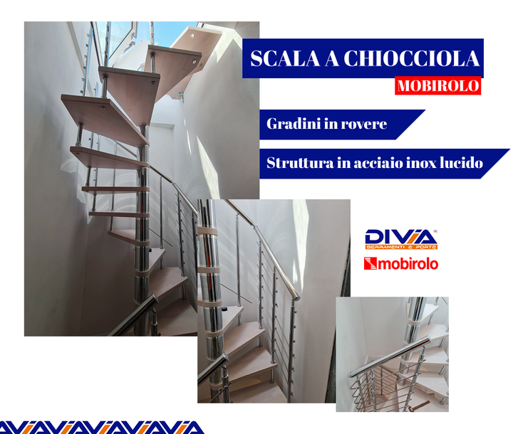 Lavoro completato 👉 Scala a chiocciola Mobirolo... le scale al passo coi tempi!