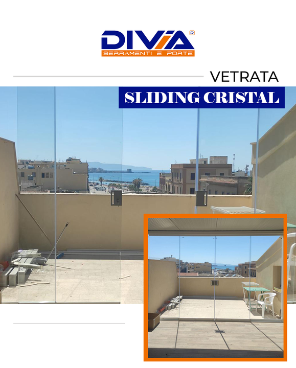 Vetrata scorrevole Sliding Cristal✅