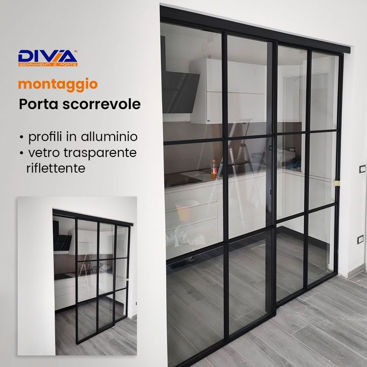 Montaggio porta scorrevole per la cucina di un'abitazione! 🔝🏠😉

👉 con